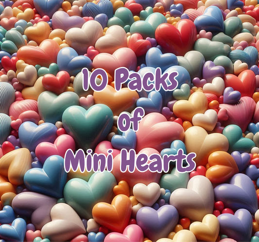 10 Pack mini heart collection
